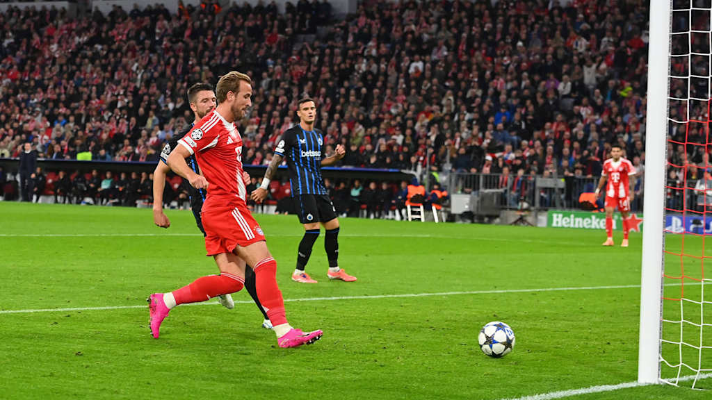 Harry Kane trifft zum 2:0 gegen Club Brügge