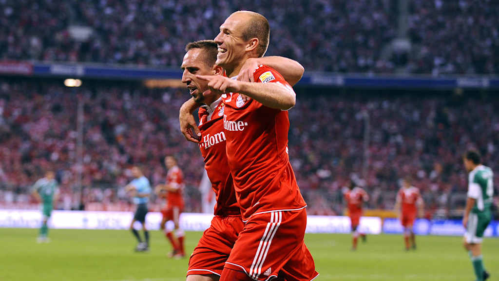 Freunde fürs Leben: Franck Ribéry und Arjen Robben 2009 bei der Robbery-Premiere.