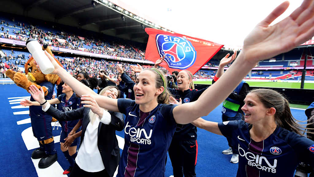 Sabrina Delannoy jubelt im Dress von PSG.