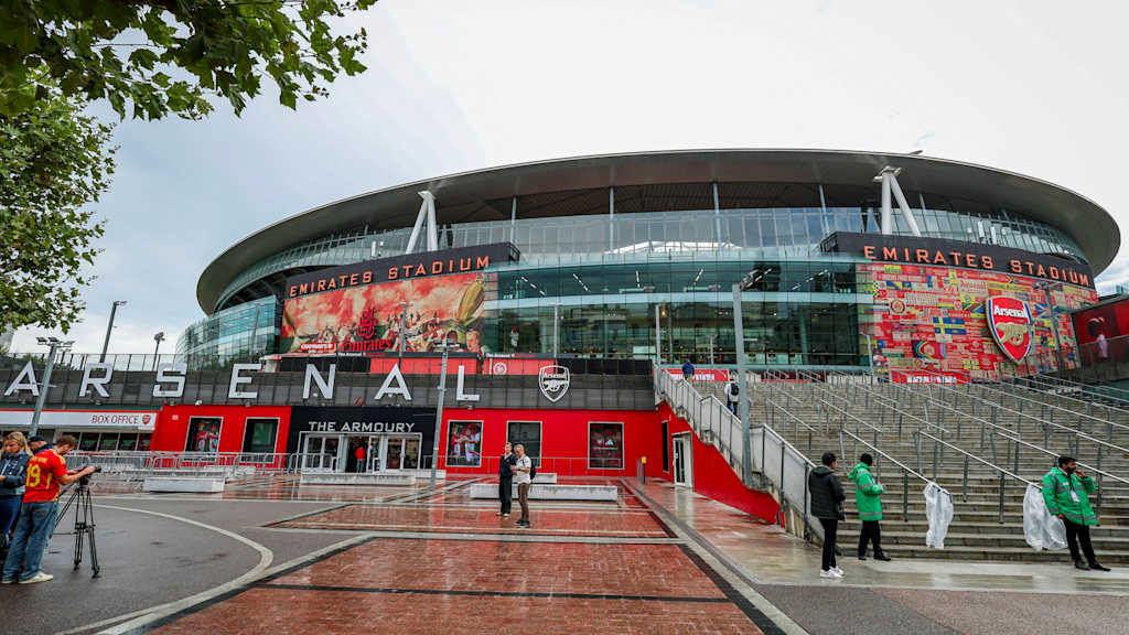 Blick auf das Emirates Stadium des FC Arsenal