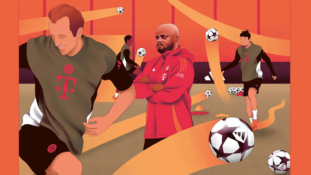 Illustration Training des FC Bayern unter Vincent Kompany