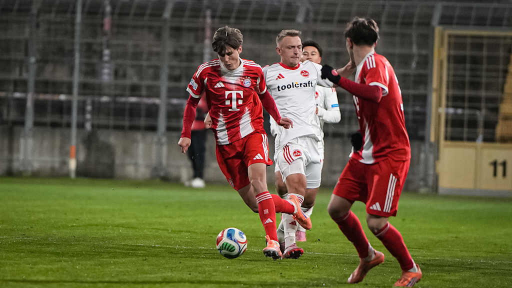 Spielszene aus dem Heimspiel der FC Bayern Amateure gegen den 1. FC Nürnberg