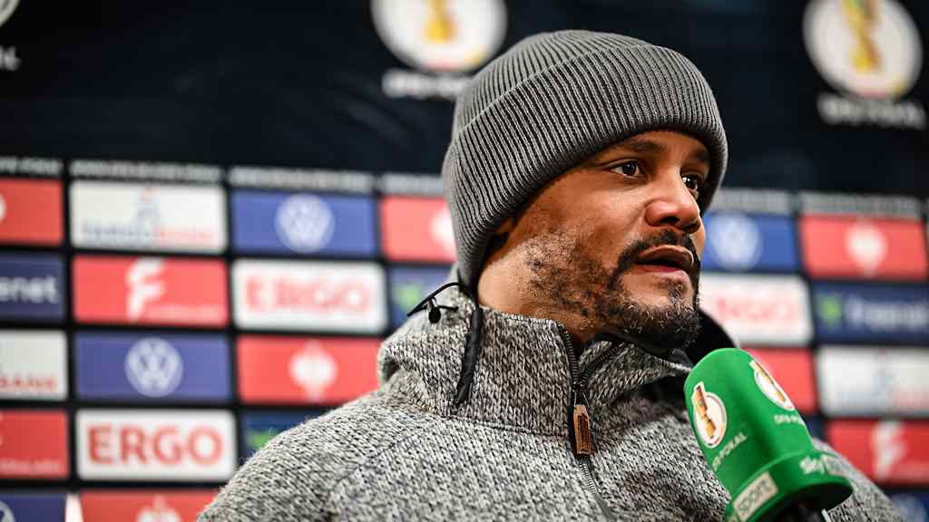 Vincent Kompany im Interview nach dem Auswärtssieg des FC Bayern im DFB-Pokal-Achtelfinale bei Union Berlin