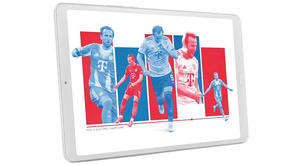 Harry Kane-Jubelbilder dargestellt auf einem Tablet