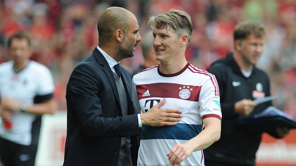 Strategen unter sich: Pep Guardiola und Basti Schweinsteiger