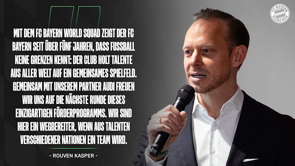 Zitatgrafik von Rouven Kasper zum FC Bayern World Squad