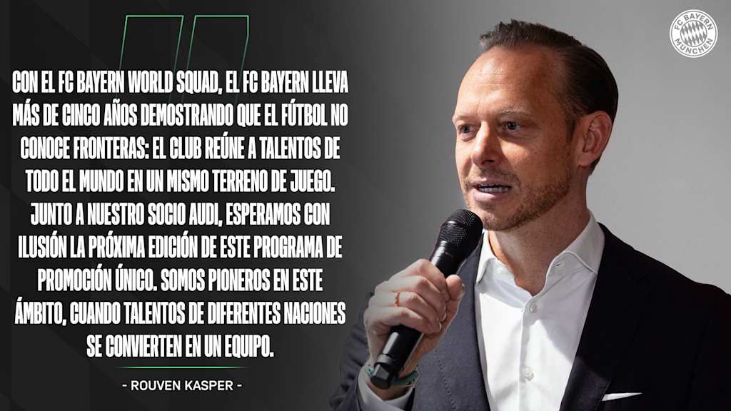 Cita gráfica de Rouven Kasper sobre el FC Bayern World Squad.