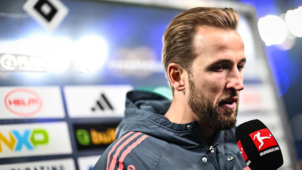 Harry Kane im Interview nach dem Gastspiel des FC Bayern in der Bundesliga beim Hamburger SV