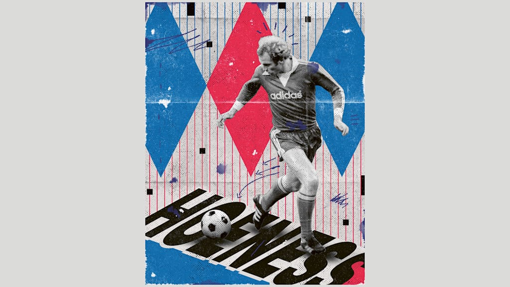 Eine Grafik aus dem FC Bayern-Mitgliedermagazin zeigt Uli Hoeneß.