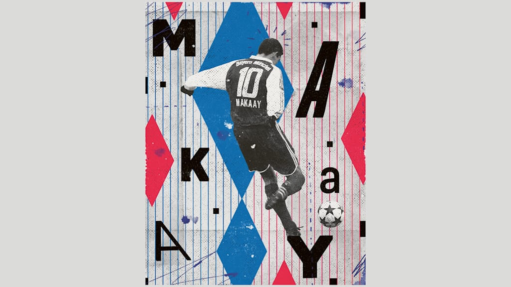Eine Grafik aus dem FC Bayern-Mitgliedermagazin zeigt Roy Makaay.