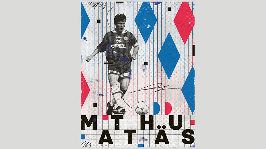 Eine Grafik aus dem FC Bayern-Mitgliedermagazin zeigt Lothar Matthäus.