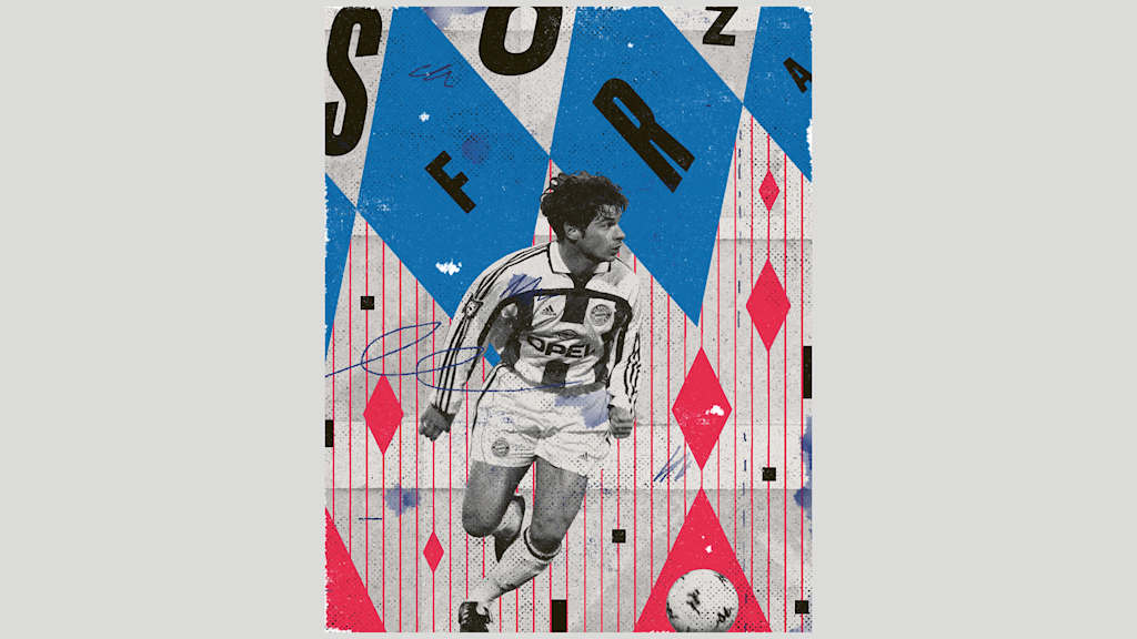 Eine Grafik aus dem FC Bayern-Mitgliedermagazin zeigt Ciriaco Sforza.