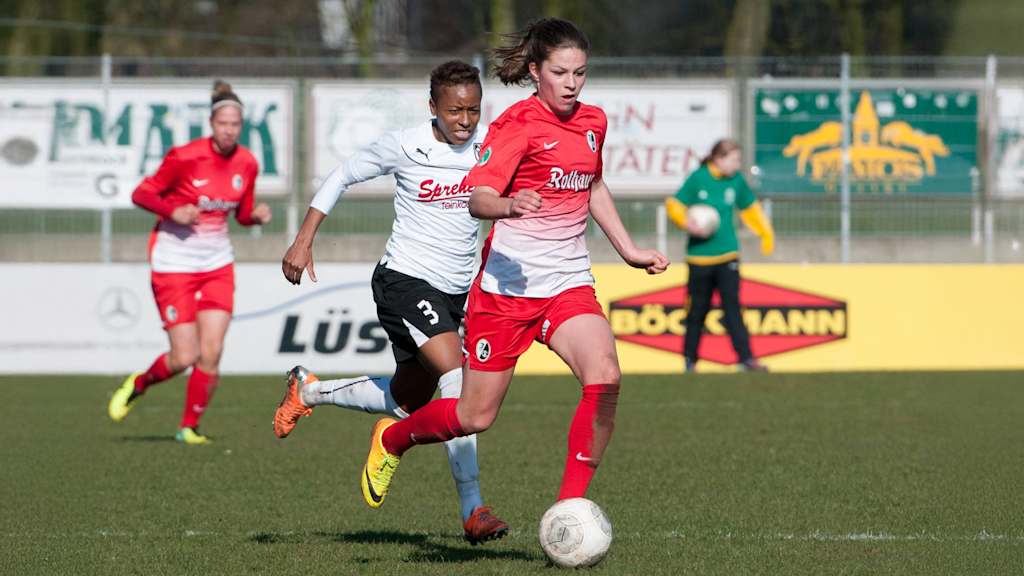 Melanie Leupolz im Einsatz für den SC Freiburg im Jahr 2014.