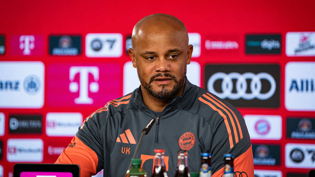 Vincent Kompany spricht im Pressetalk vor dem Bundesliga-Heimspiel gegen die TSG 1899 Hoffenheim.