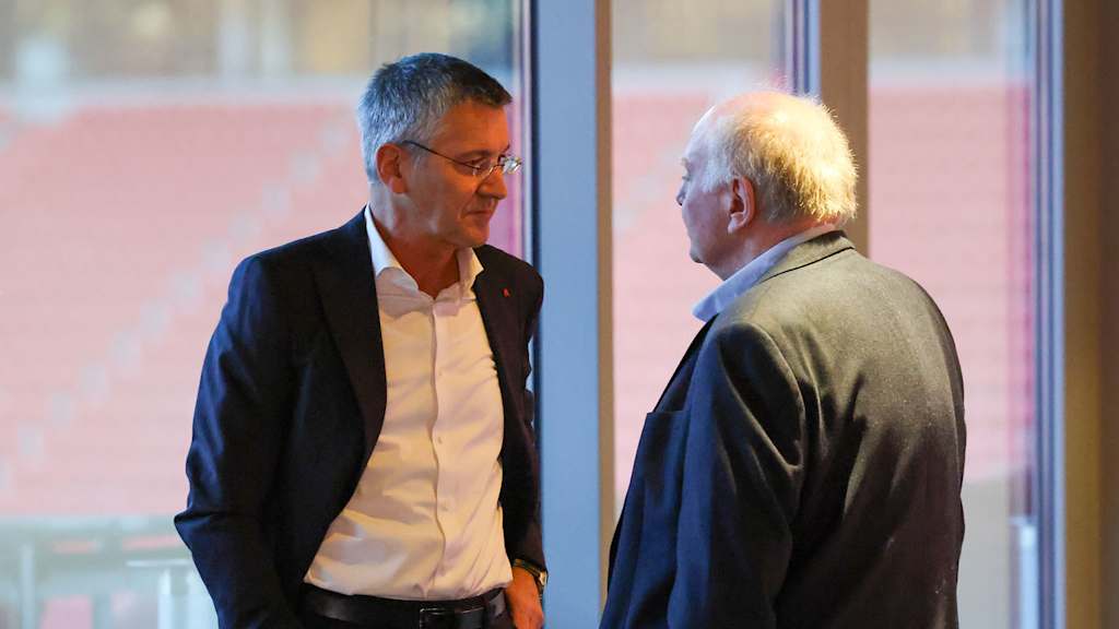 Herbert Hainer und Uli Hoeneß im Gespräch