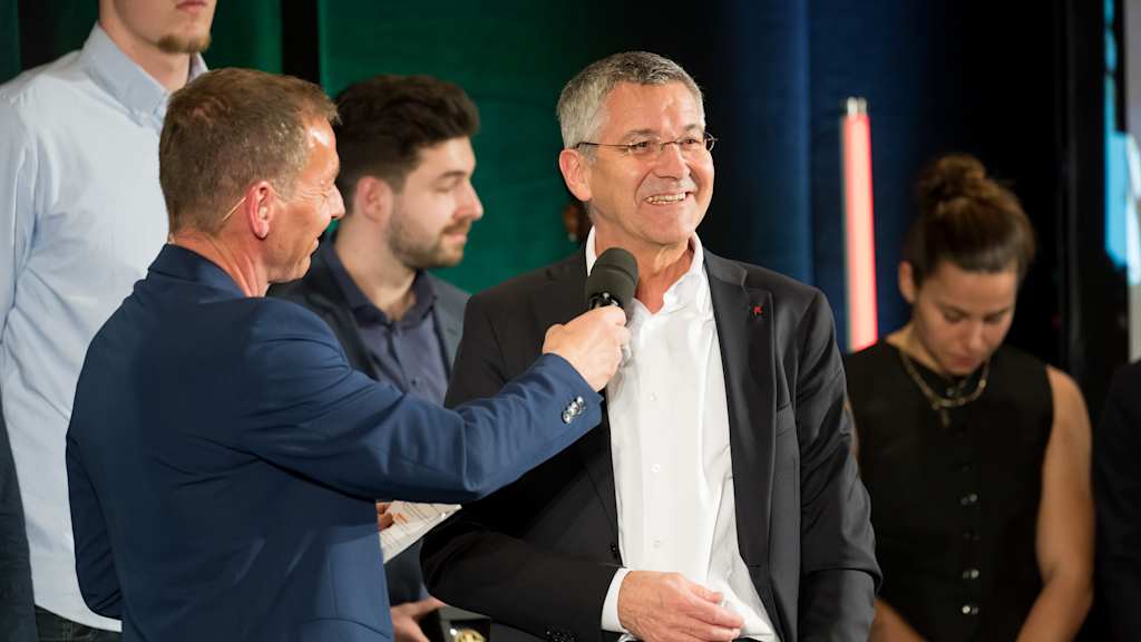 Herbert Hainer im Zuge der Sportlerehrung 2026.