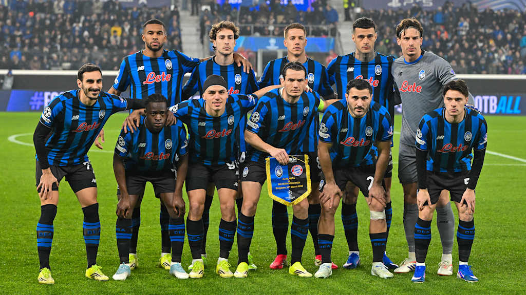 Das Team von Atalanta Bergamo vor dem Champions League-Spiel gegen den FC Bayern