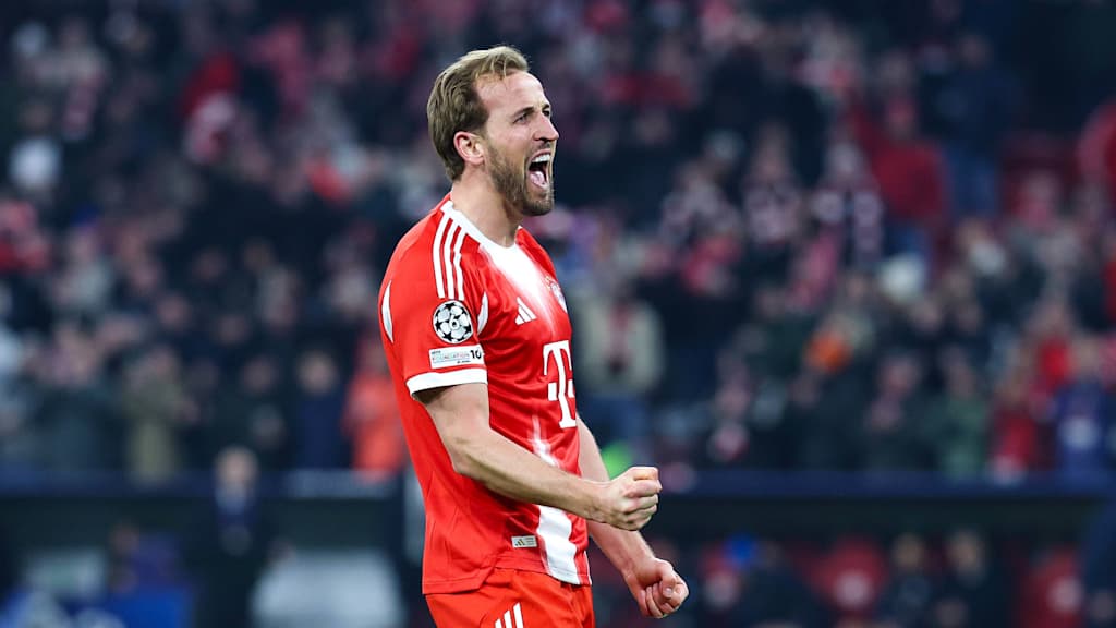 Harry Kane im Champions League-Heimspiel des FC Bayern gegen Atalanta Bergamo