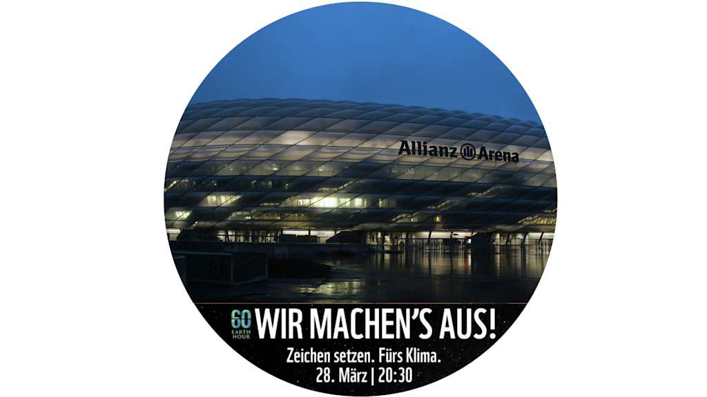 Allianz Arena ist Teil der Earth Hour 2026: Wir machen's aus! Zeichen setzen für das Klima am 22. März