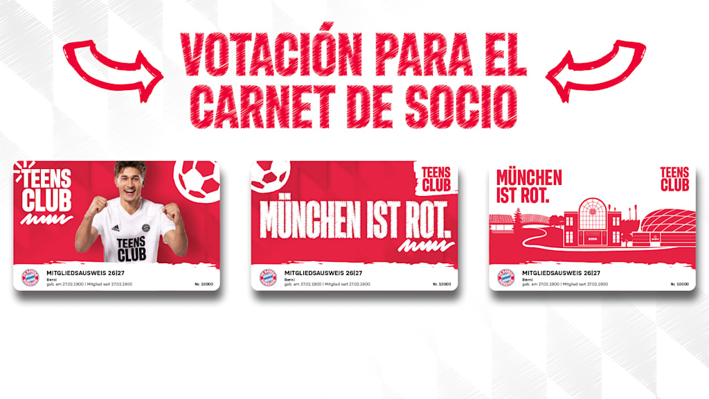 Carnet de socio del FC Bayern 2026/27 - Teens Club