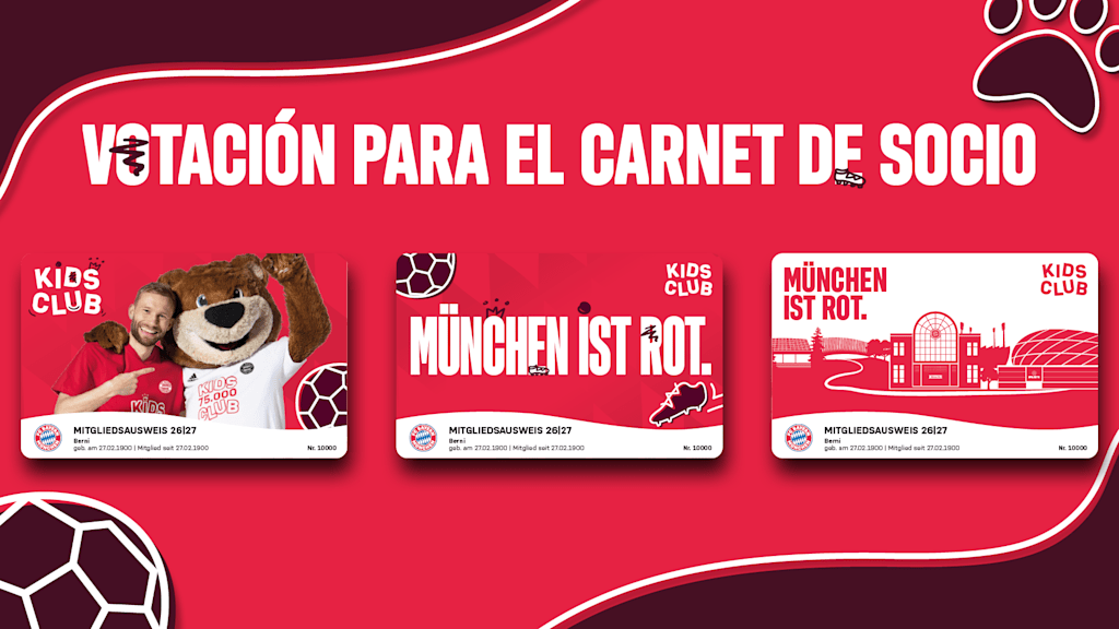 Carnet de socio del FC Bayern 2026/27 - Kids Club