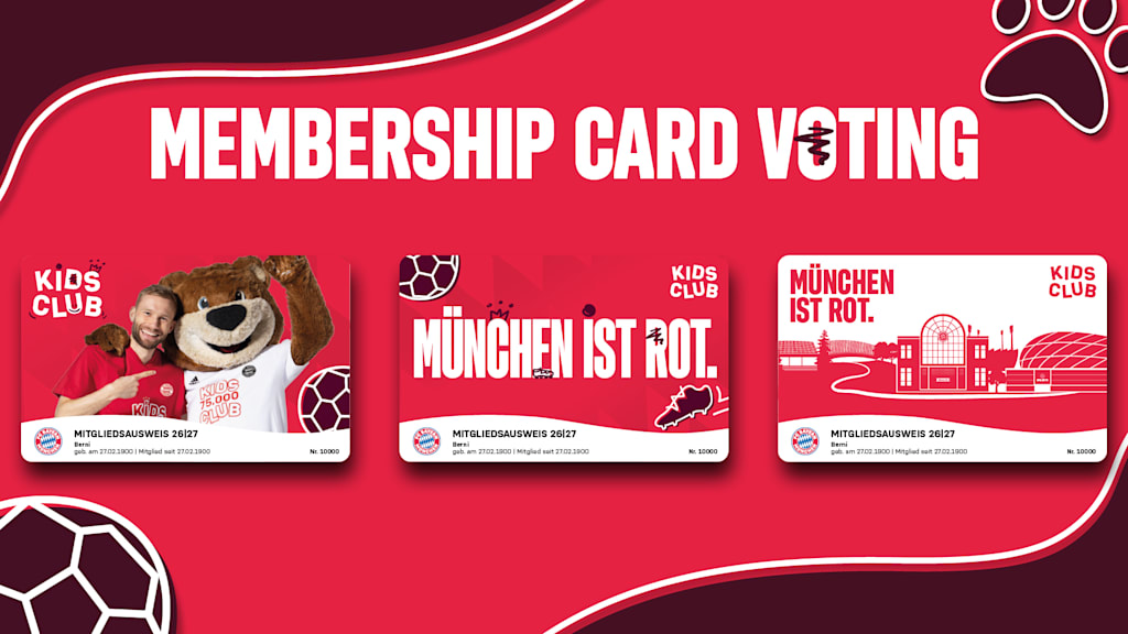 2026/27 Bayern Kids Club membership card options