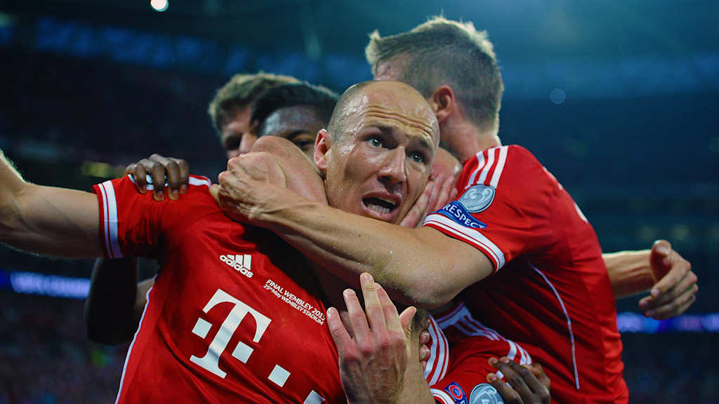 Arjen Robben jubelt nach seinem Tor im Champions League-Finale 2013