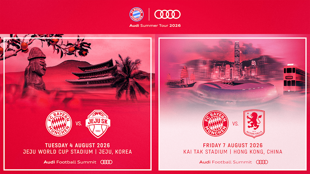 Grafik zur Audi Summer Tour des FC Bayern
