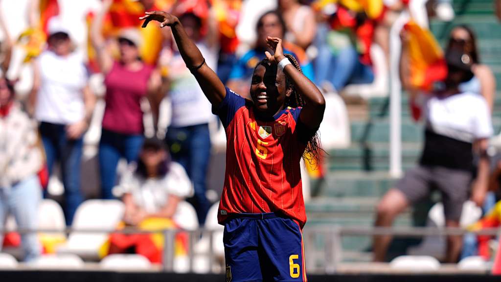 Edna Imade beim Torjubel.