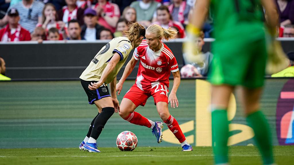 Pernille Harder im Duell gegen den FC Barcelona.