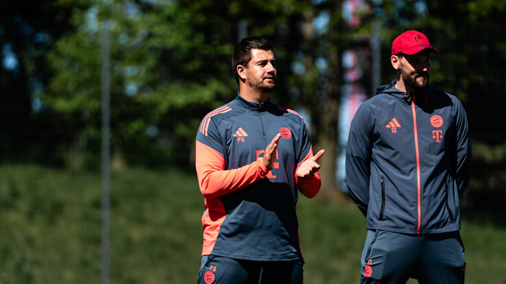Peter Gaydarov im Training der U19 am FC Bayern Campus.