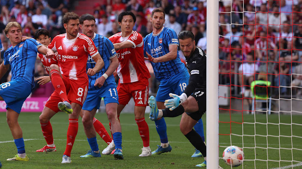 Leon Goretzka trifft zum 2:2 im Bundesliga-Spiel des FC Bayern gegen den 1. FC Heidenheim