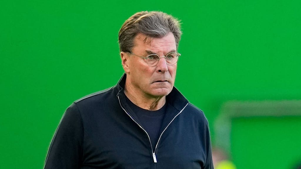 Dieter Hecking steht an der Seitenlinie bei einem Bundesliga-Spiel des VfL Wolfsburg.