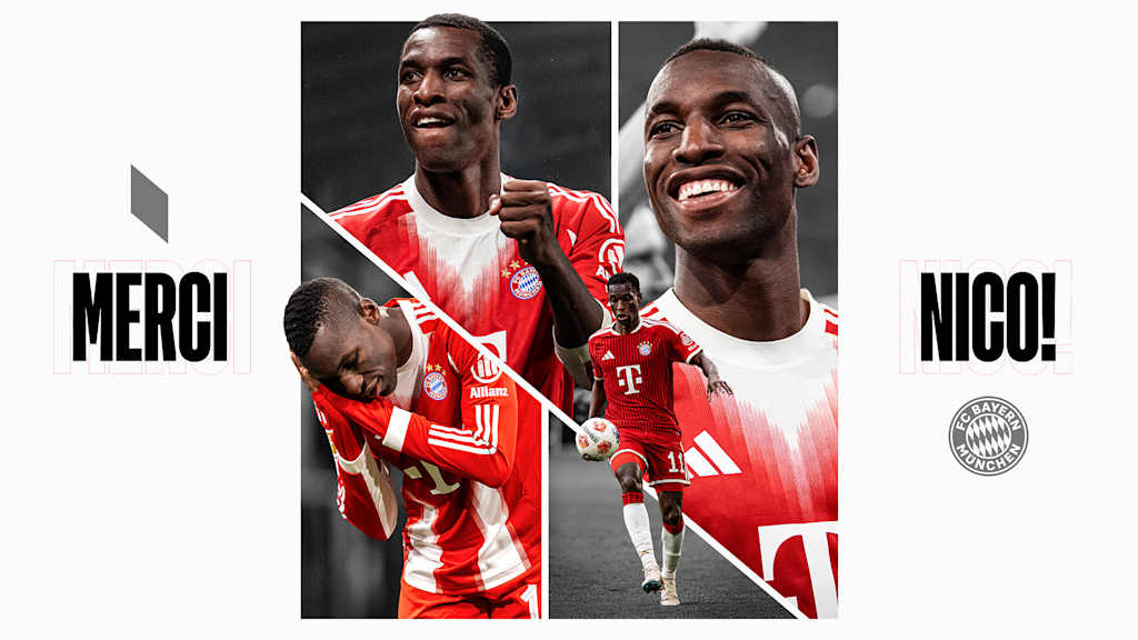 Kollage mit den schönsten Bildern von Nicolas Jackson aus seiner Zeit beim FC Bayern