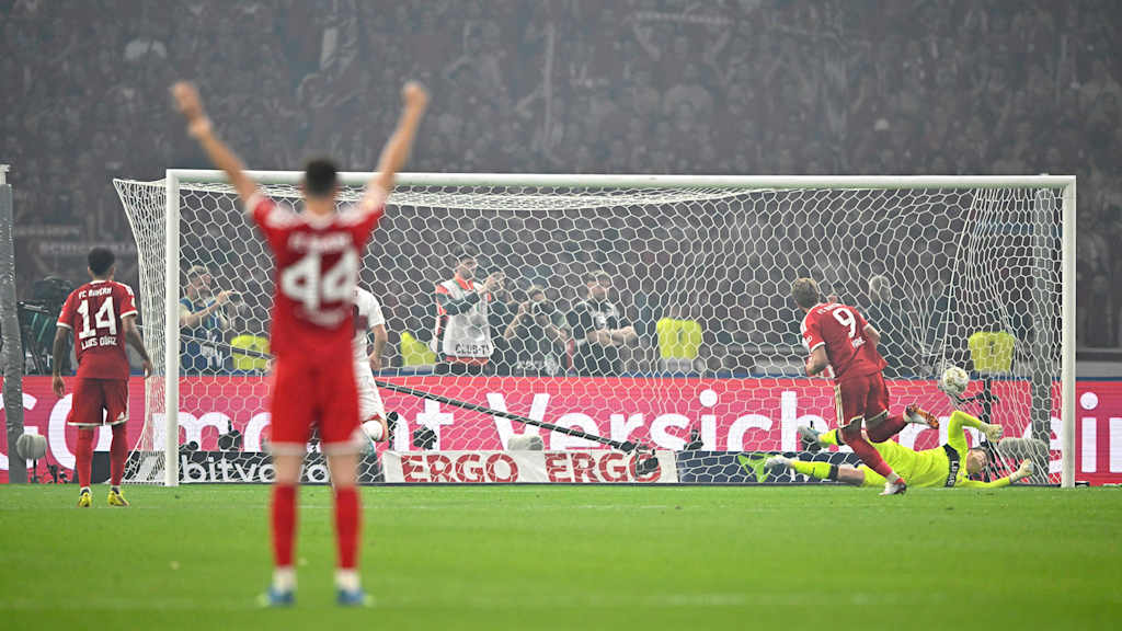 Harry Kane erzielt das Tor zum 3:0 im DFB-Pokal-Finale zwischen dem FC Bayern und dem VfB Stuttgart.