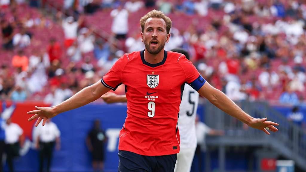 Harry Kane bejubelt ein Tor für England gegen Neuseeland
