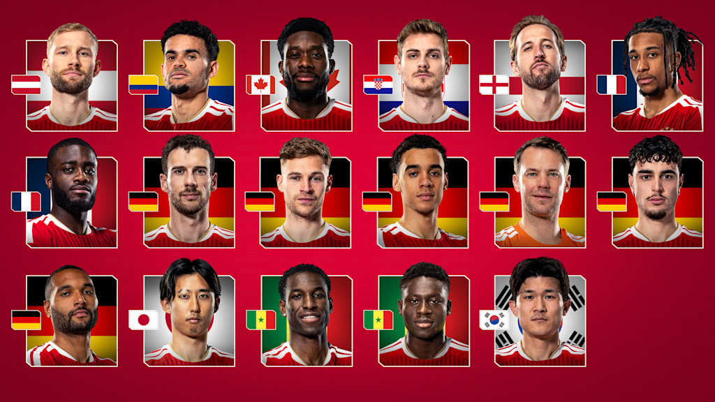Infografía con los jugadores del FC Bayern que participarán en el Mundial 2026