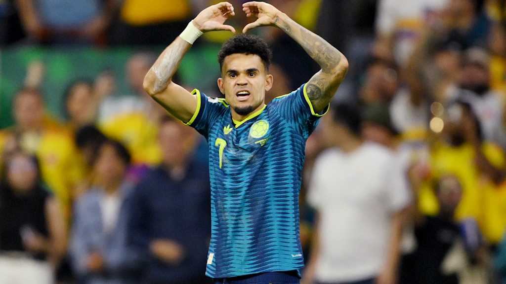Luis Diaz jubelt nach seinem Tor für die kolumbianische Nationalmannschaft bei der WM 2026