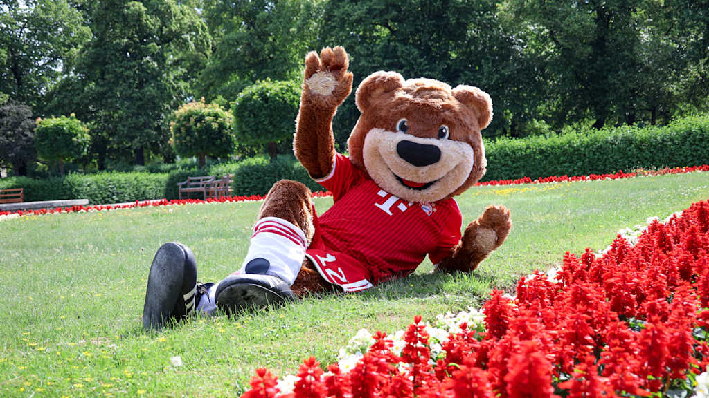 Berni beim Hofgarten inmitten von Blumen