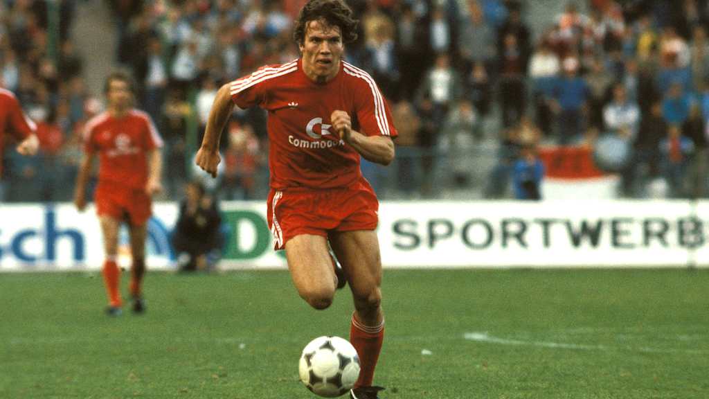 The young rebel from west Bavaria: Lothar Matthäus during his first spell at Bayern.