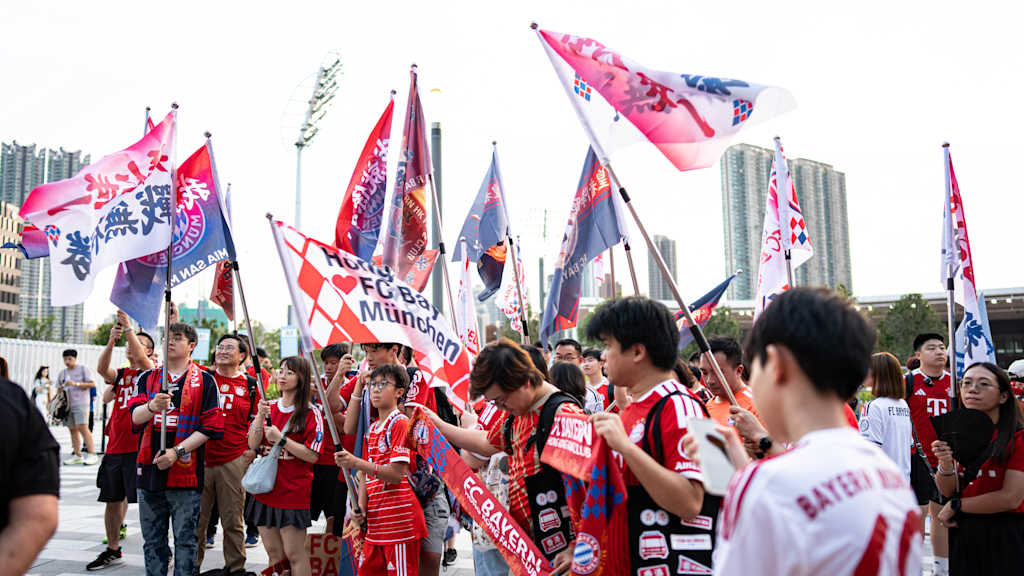 Fans outside the stadium
