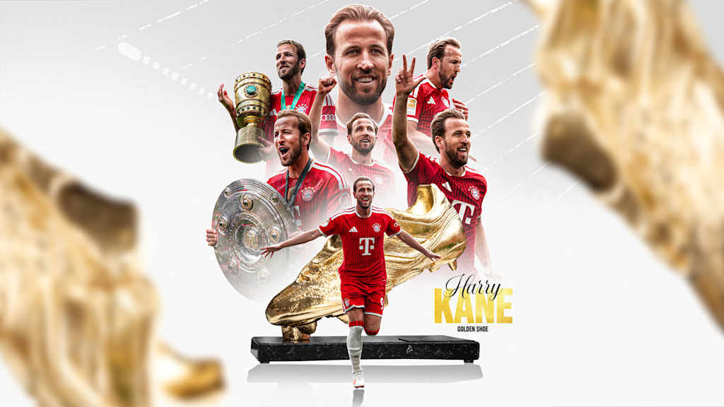 Grafik von Harry Kane zum Gewinn des goldenen Schuhs