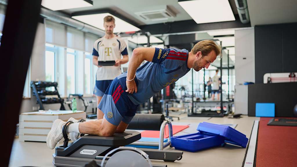 Harry Kane bei den Leistungstests des FC Bayern