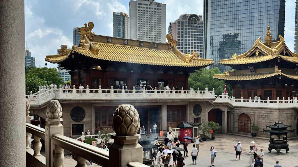 Ein chinesischer Tempel in Shanghai.