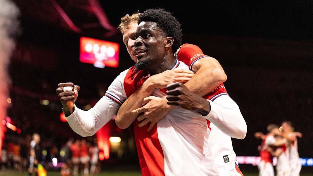 Spieler von Slavia Prag jubeln