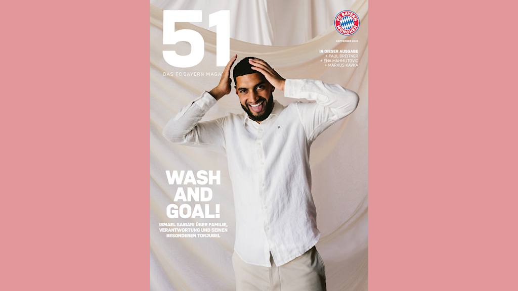 Cover des FC Bayern Magazin 51 mit Ismael Saibari auf dem Cover - Wash and Goal!