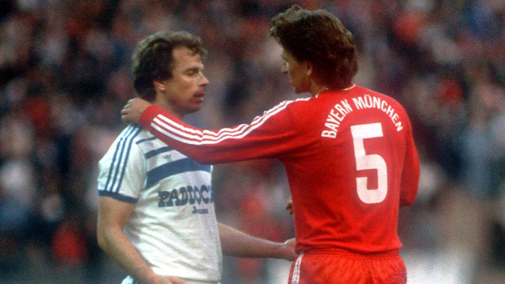 Zwei, die Geschichte schrieben: Bernard Dietz und Klaus Augenthaler 1984 beim 6:6.