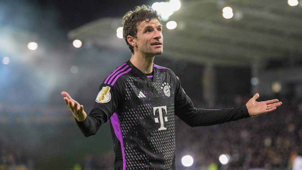 Das hätte es nicht gebraucht: Thomas Müller 2023 beim Pokal-Aus in Saarbrücken