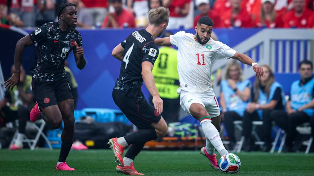 Ismael Saibari am Ball im WM-Spiel Marokkos gegen Kanada