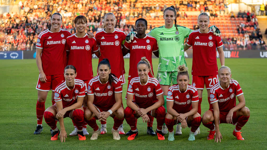 Die Startformation der FC Bayern Frauen gegen Manchester City.